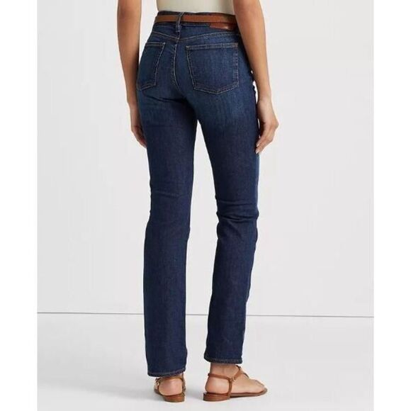 Lauren Ralph Lauren Women Sz 2 Dk Blue Super Stretch Premier Straight Jeans - Picture 13 of 13